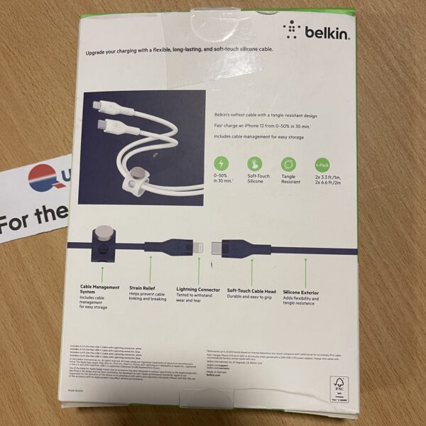 Belkin BOOST CHARGE USBC to Lightning MFI-CERTIFIED Cable Kit (Pack of 4) - Image 2