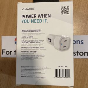 Qmadix 40W Dual USB-C PD Car Charger