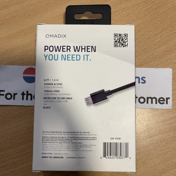 Qmadix Charge & Sync Cable Micro USB - Image 2